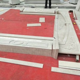 南安石井鎮水云紗背景墻 霞美鎮石材背景墻