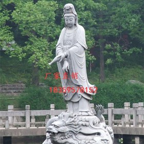 石雕佛像，三面觀音石雕