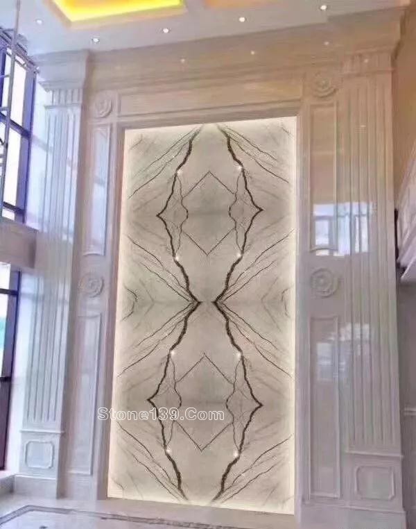 復式樓挑高躍層石材背景墻