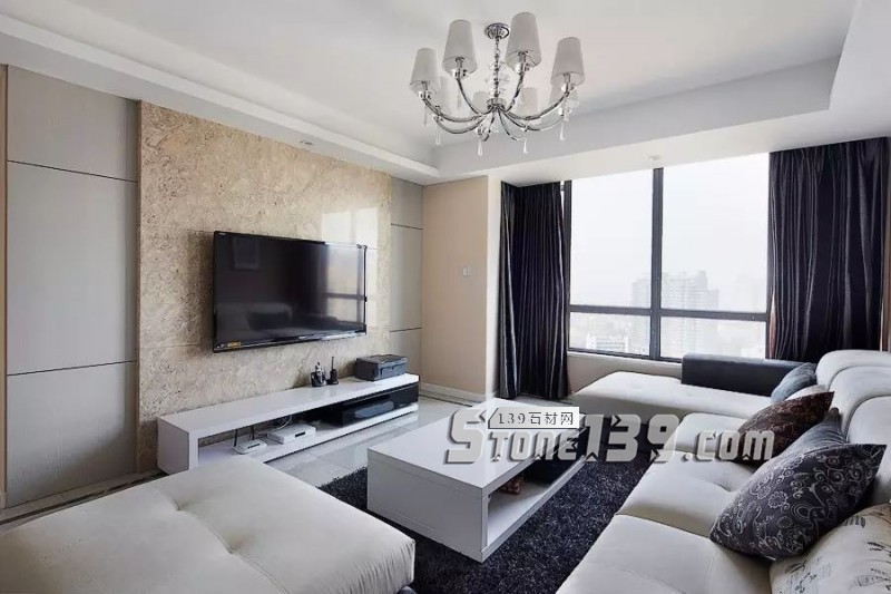 80后、90后年輕人鐘愛的大理石電視背景墻裝飾風格