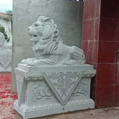 大門石獅子供應 石雕獅子 青石石雕獅子