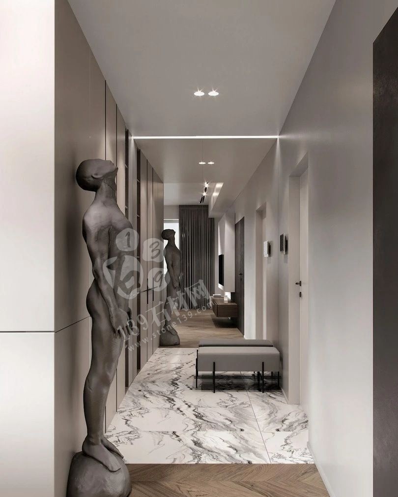 想要時尚潮流的玄關，試試大理石吧