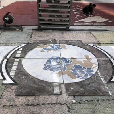 大理石拼花墻面應用