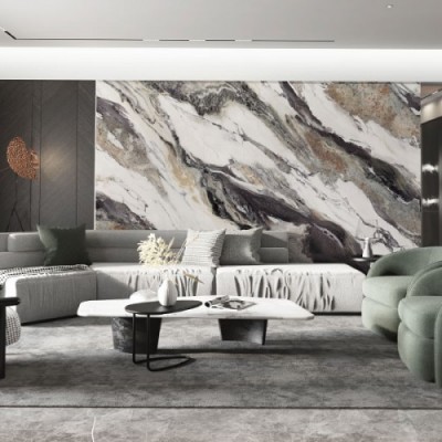 奢石系列巖板，連紋巖板廠家供應