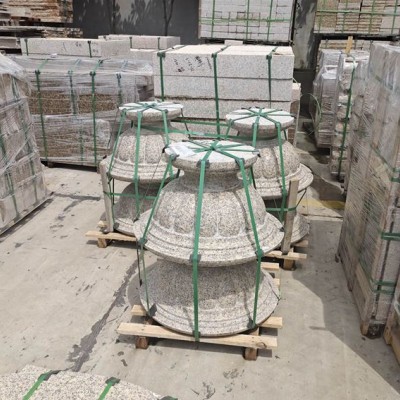 江西黃銹石花盆 高檔小區花崗巖異形雕刻裝飾