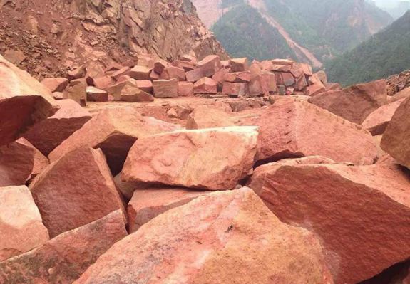 四川雅安滎經縣石材產品中國紅、滎經紅、雅蒙黑石材