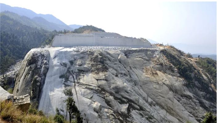 福建省三明市建寧縣均口鎮石材產區藍寶石（珍珠蘭）石材及礦山欣賞！